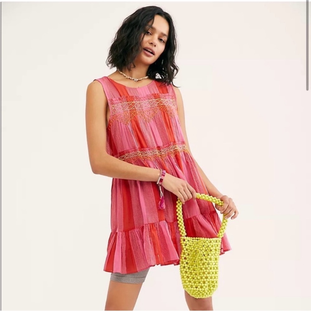 Free People Surf City Smocked Mini Dress